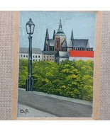 Real 1.5 inch little painting in 5&quot; frame - $30.44