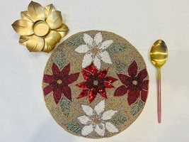 Handmade Beaded Table Runner ‎Flower Dia 12x16 inchs - $44.99