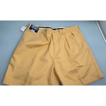 Vintage Polo Ralph Lauren Andrew Shorts Men Pleated Chino Khaki Yellow Y... - £38.92 GBP