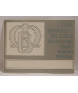 THE MOODY BLUES - VINTAGE ORIGINAL CLOTH CONCERT TOUR BACKSTAGE PASS - €8,55 EUR