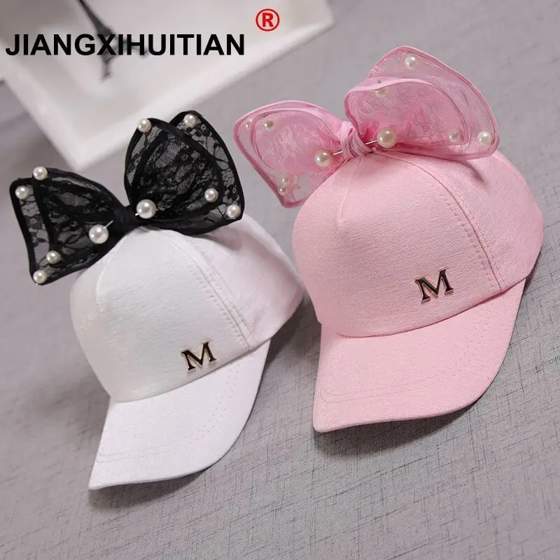 Ren mesh cap spring summer children baseball cap girls snapback hip hop caps rabbit ear thumb200