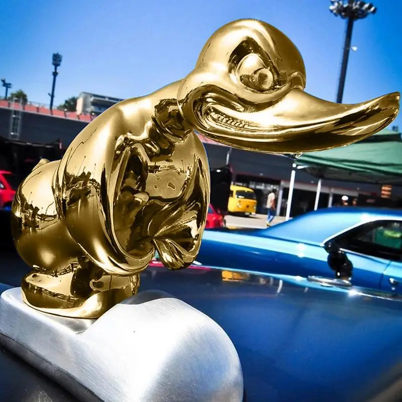 Funny Angry Duck Car Bonnet Front Hood Ornament Auto Front Cover Duck Emblem Car - £12.32 GBP+