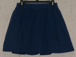 NEW GIRLS LANDS&#39; END DARK BLUE HEATHER KNIT PULL ON SKORT   SIZE M (10-12) - $23.33