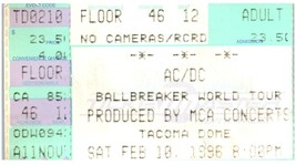 Vintage AC/DC Ticket Stub February 10 1996 Tacoma Dome - £19.70 GBP