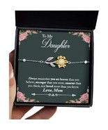 To My Daughter From Mom Sunflower Charm Bracelet For Women - £47.36 GBP