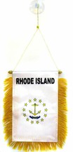 State of Rhode Island Mini Flag 4&quot;x6&quot; Window Banner w/suction cup - $2.88