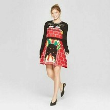 Born Famous Women&#39;s Ugly Christmas Sweater Dress Lights Up Sizes S M L X... - £25.95 GBP