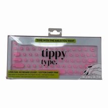 Tippy Type Raised Silicone Keyboard Cover Mac Long Nails Cotton Candy Pink - $19.80