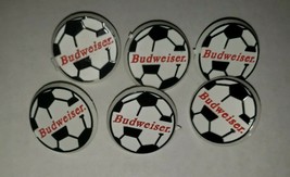 Vintage Budweiser Soccer Lapel Pins Lot of 6 New - $8.99