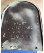 Vintage Jackes-Evans 10-73Large Rural Mailbox Galvanized Steel Gray w/ R... - €76,51 EUR