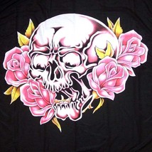 Skull &amp; Roses Wall Banner WB226 Flag Biker Tapestry - £5.18 GBP