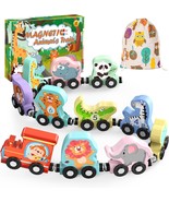Toddler Toys: 11-Piece Magnetic Wooden Animal Train Set; Montessori Toys... - €37,01 EUR