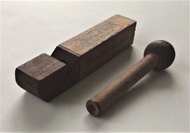 1920s antique ADVERTISING WOOD WHISTLE berks pa CROLL &amp; KECK boy&#39;s store - £52.98 GBP