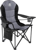 Large Padded Folding Quad Arm Chairs With Extra Head Pocket, Cooler Bag, Cup - £73.84 GBP