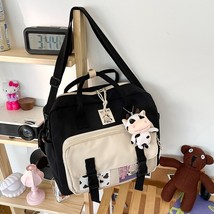 DCIMOR Lovely Multifunctional Backpack Teenage Girl Buckle Travel Bag Female Sma - £29.72 GBP