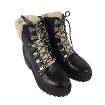 GBG Los Angeles By Guess Shearling Chunky Y2K Combat Boots, Women&#39;s 9 Side Zip - £22.69 GBP