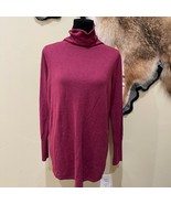 NIC + ZOE Turtle Neck Tunic Sweater Cranberry - $33.66 CAD