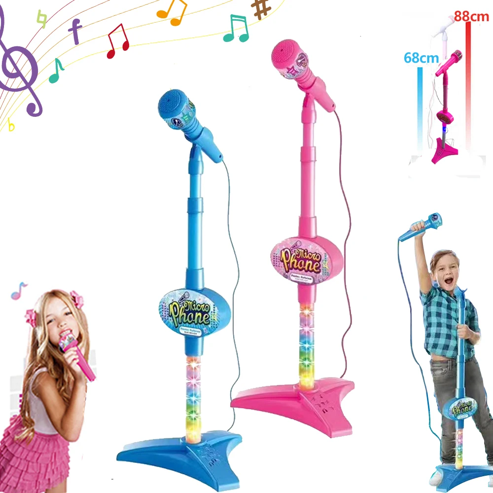 Newest Kids Microphone with Stand for Children Music Instrument Toys Karaoke Mic - £16.55 GBP+