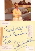 Googie Withers Vintage Autograph Photo &amp; Raiders Of The Lost Ark - £10.38 GBP