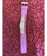 Vintage Purple Rectangular Watch double buckle band Quartz Japan Mvmt SS... - £4.52 GBP