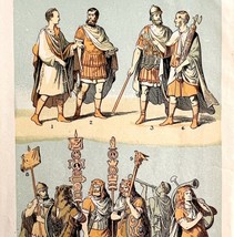 Important Figures In Caesar&#39;s Gallic War 1886 Victorian Lithograph DWP4B - €21,60 EUR