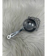 Antique GMT &amp; Co Inc England Small Loose Leaf Tea Strainer Art Deco Silv... - $46.32 CAD