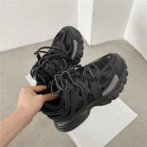 Lovely Pink Chunky Sneakers Women Sport Shoe 858black 41 - £33.45 GBP