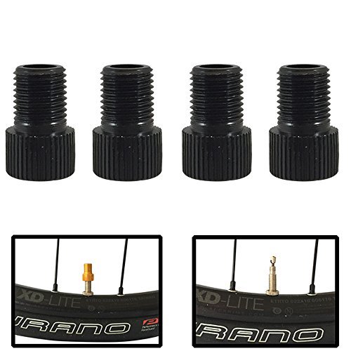 Forest Byke Company Set of 4 Bicycle Pump Presta Valve Adapters to Convert Valve