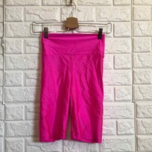 FashionNova Nova Sport hot pink stretchy high waist bike shorts size S - $18.62