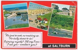 Postcard At Saltern The Beach &amp; Pier Miniature Railroad Boating Lake England UK - $3.95