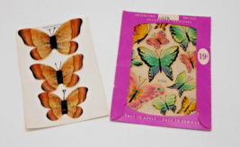 VTG Butterfly Lot MEYERCORD Decal Transfers  Hand Painted Stickers 2 Bookmarks - £11.78 GBP