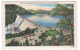 TVA Norris Dam Clinch River Tennessee linen postcard - £4.28 GBP