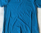 Ladies Eddie bauer Large turquoise solid Short Sleeve Tee Shirt Round Neck - $21.28