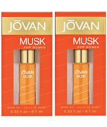 (2 Pack)NEW Jovan Musk For Women Perfume Musk Oil Boldly 0.33 Oz ea - £24.66 GBP