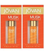 (2 Pack)NEW Jovan Musk For Women Perfume Musk Oil Boldly 0.33 Oz ea - £24.77 GBP