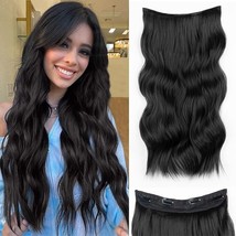 Hair Extensions - Clip In Hair Extensions With Transparent (Black,20&quot;) - £10.64 GBP
