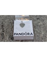Pandora Sterling silver Engraved &quot;Name &amp; Date&quot; Heart Dangle Charm - $8.99