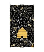 24" X 44" Panel Save the Bees Honeycomb Beehive Cotton Fabric Panel (D38... - $9.30