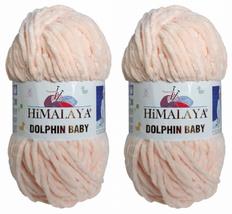 Himalaya Dolphin Baby Yarn 100% MicroPolyester Lot of 2 skn 264 Yards 2x100gram  - £11.98 GBP