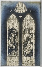 RPPC Mass. Beautiful Church Windows Memory Isaac &amp; Jane Taylor Postcard K12 - £31.23 GBP
