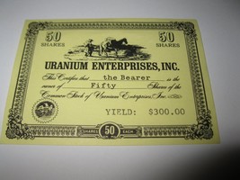 1964 Stocks &amp; Bonds 3M Bookshelf Board Game Piece: Uranium enterprises 5... - £0.78 GBP