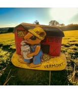 CGM Vermont Mouse Dairy Farmer Refrigerator Magnet Souvenir  - $19.18 CAD