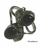 Navajo Black Onyx Silver Ladies Ring Sterling size 5.25 - $1,197.76 MXN