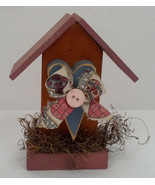 Shabby chiccountry style handmade small wood decorative birdhouse pink blue - €17,03 EUR
