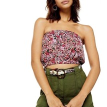 Topshop Strapless Tube Crop Top Floral Print 4 NWOT - $380.72 MXN