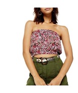 Topshop Strapless Tube Crop Top Floral Print 4 NWOT - $20.00