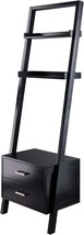 Elegant Bellamy 2-Shelf Leaning Bookcase, Black, 69&quot;H (29522). - $103.93