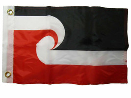 12X18 12&quot;X18&quot; Maori Country 100% Polyester Motorcycle Boat Flag Grommets - £15.97 GBP