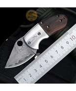 TACTICAL DAMASCUS BLADE POCKET FOLDING KNIFE USEFUL FOR CAMPING HUNTING ... - £32.69 GBP