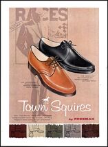 1950s Freeman Shoes For Men PRINT AD &quot;Town Squires&quot; BX3 - $7.59